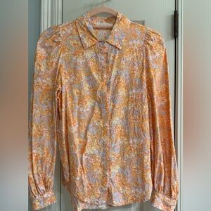 Floral Orange and Yellow Men's Shirt